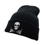 black beanie with skull - Vignette | OFF-WRLD