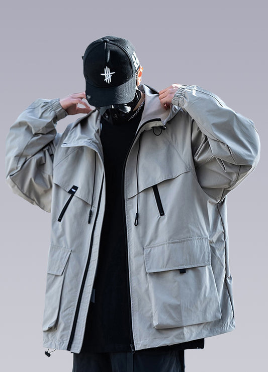 hooded cargo jacket