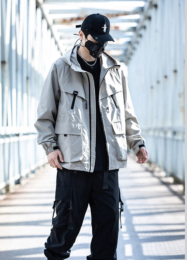 hooded cargo jacket