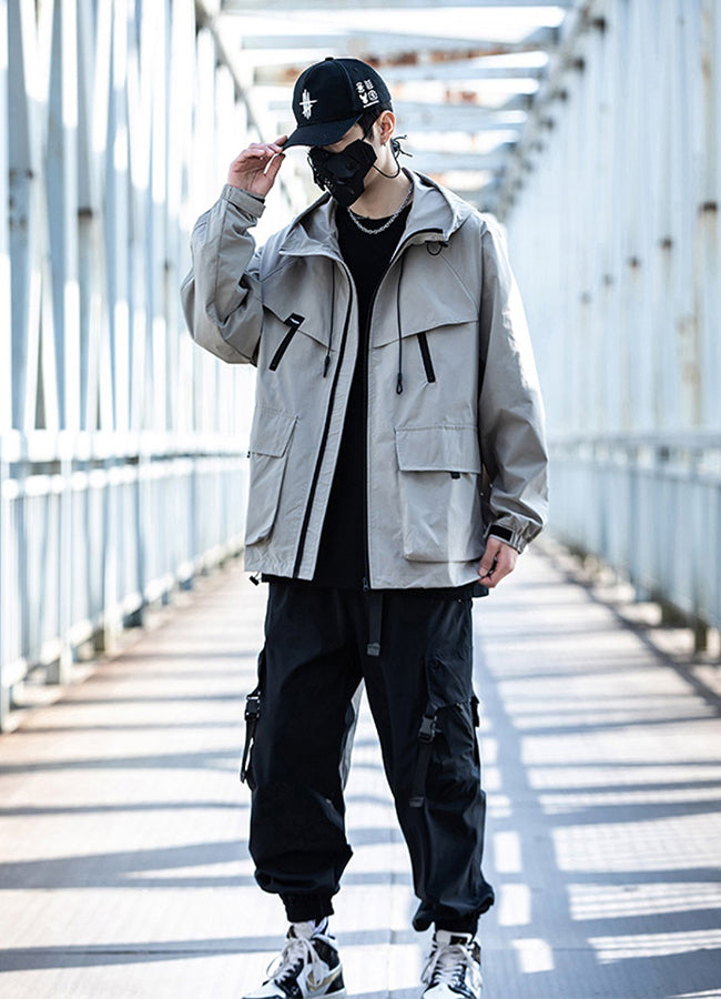 hooded cargo jacket