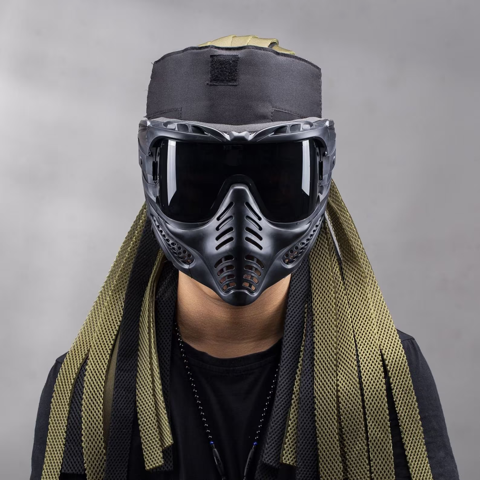 black tactical mask